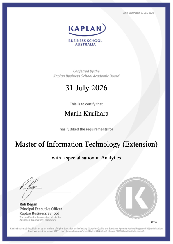 Master of Information Technology (Extension)
